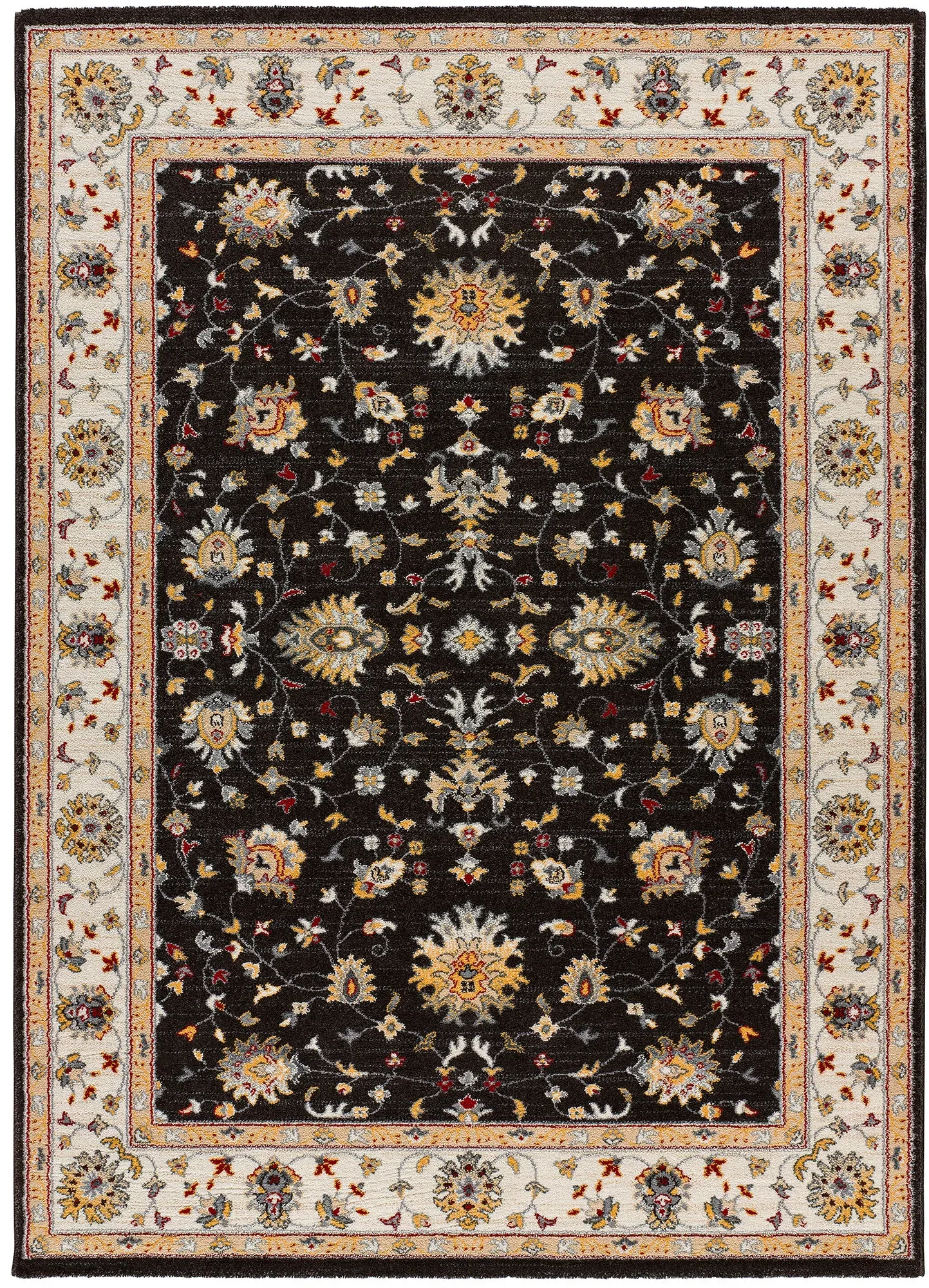 Tapis classique anthracite/beige 200x290 cm