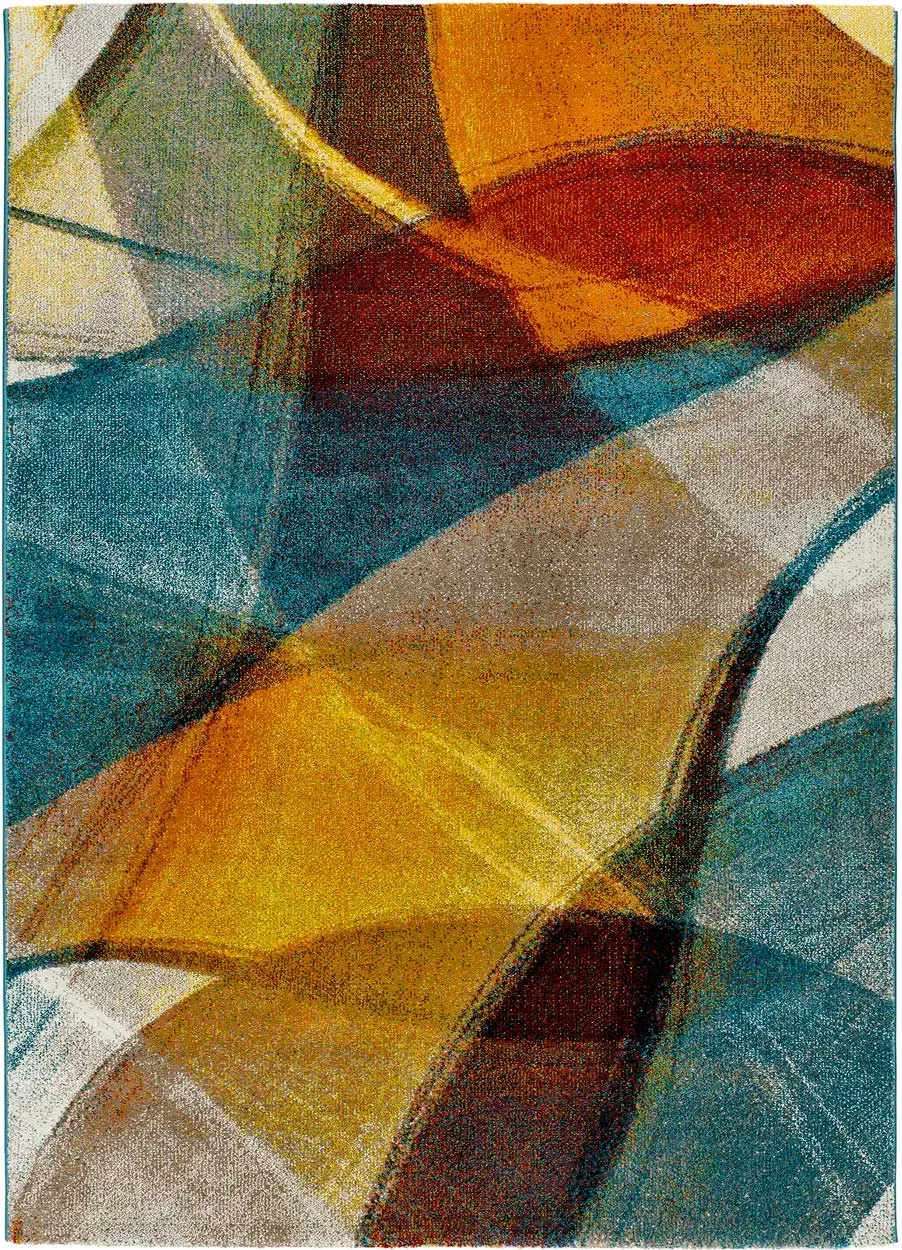 Tapis géométrique multicolore 200x290 cm