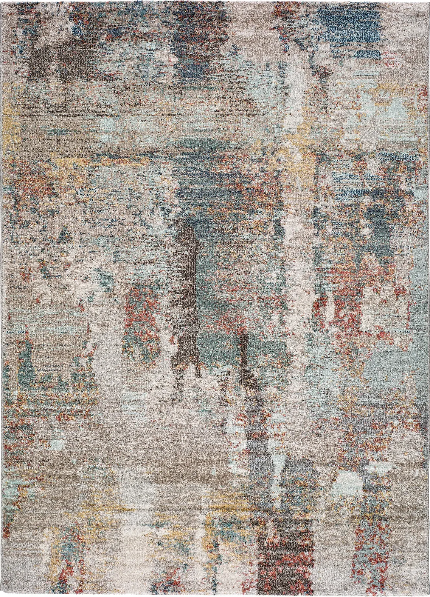 Tapis abstrait gris/multicolore 80x150 cm