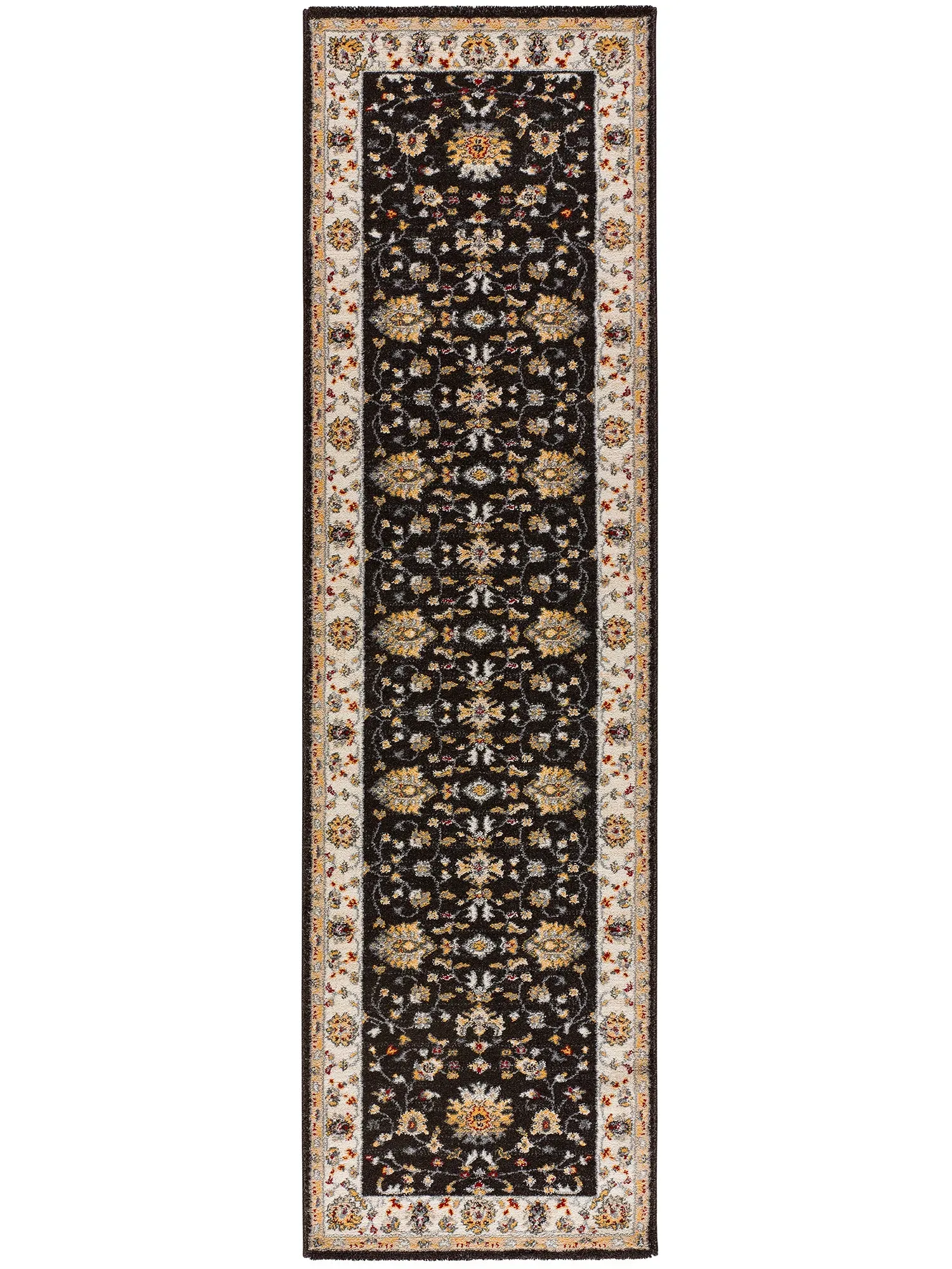Tapis de couloir classique anthracite 67x250 cm