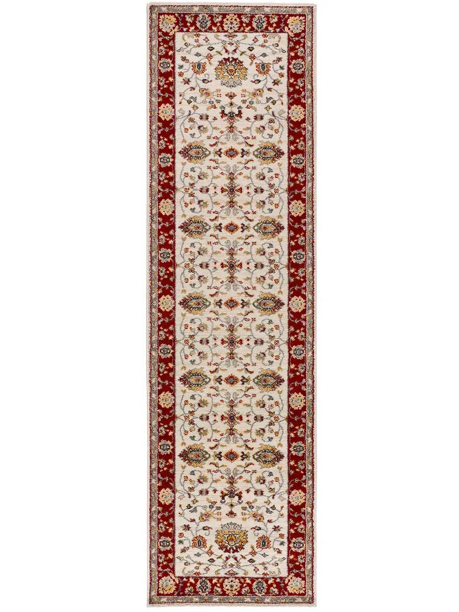 Tapis de couloir classique crème 67x250 cm