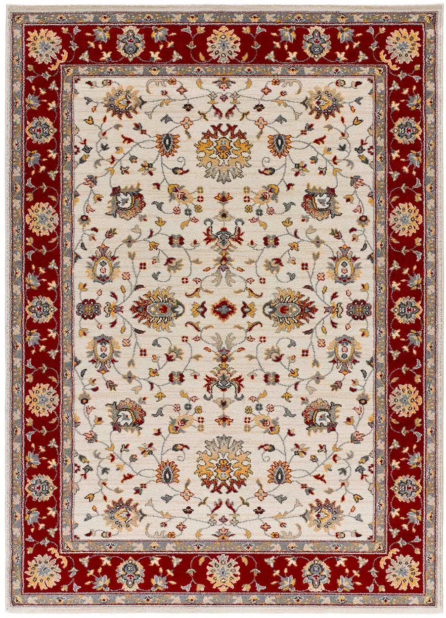 Tapis classique crème/rouge 160x230 cm