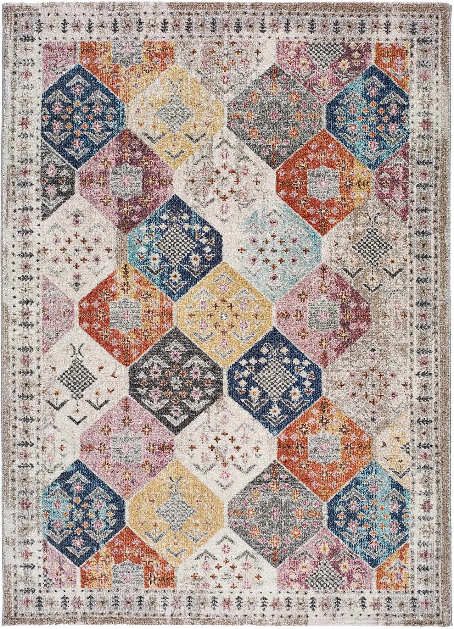 Tapis vintage multicolore 160x230 cm