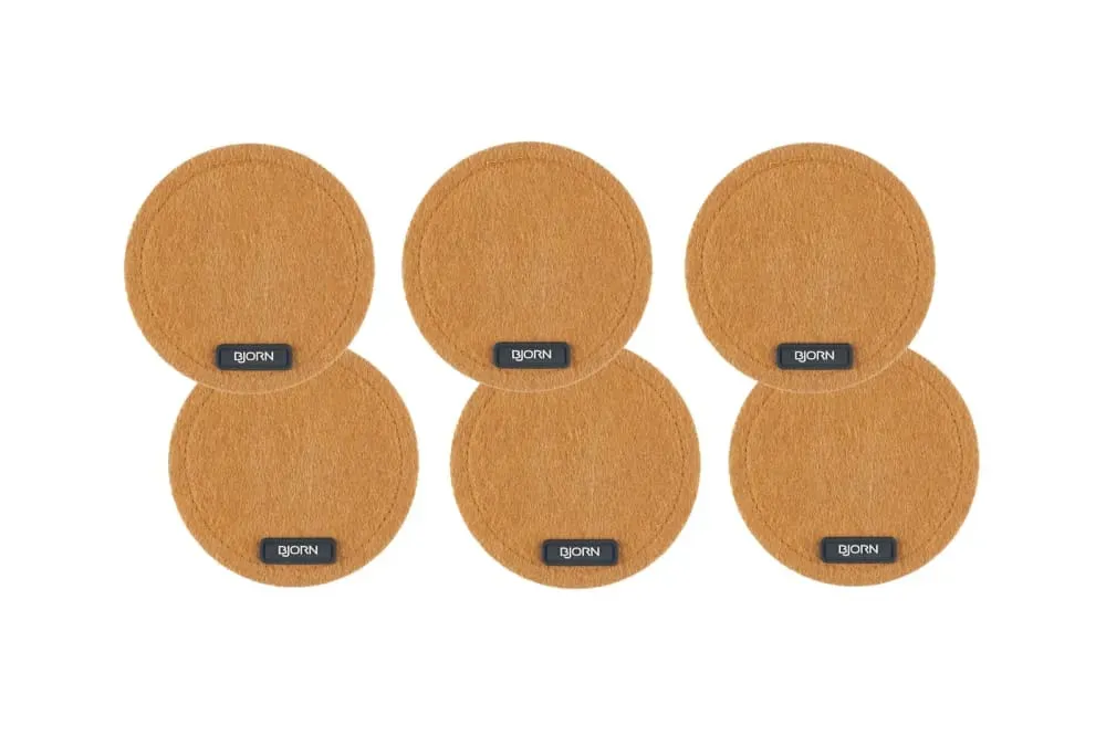 Lot de 6 sous-verres en feutre recyclé marron D10