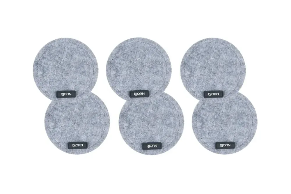 Lot de 6 sous-verres en feutre recyclé gris D10