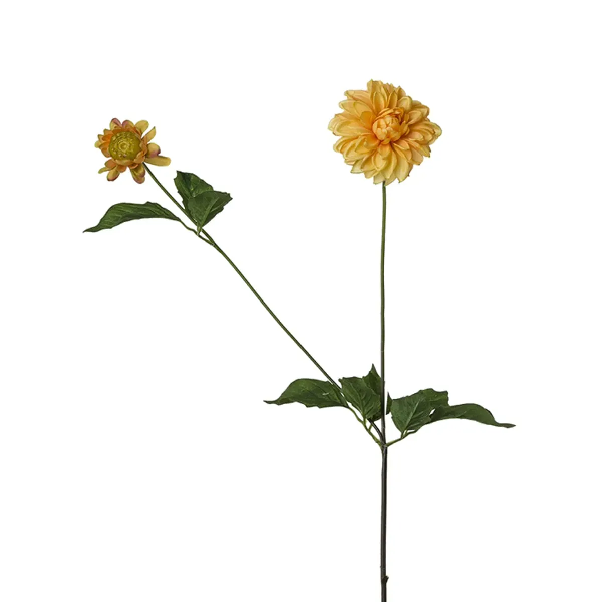 Tige de dahlia artificielle avec bourgeon orange H69