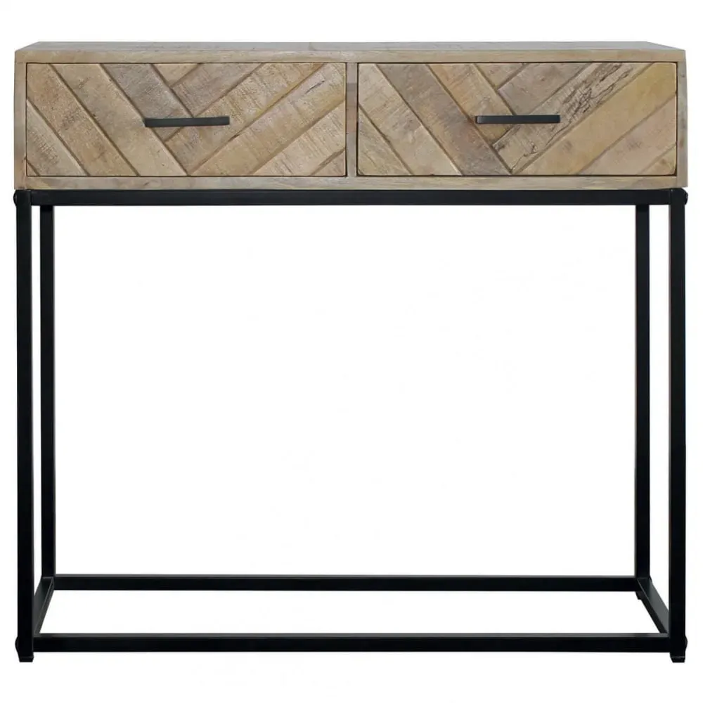 Console  2 tiroirs en manguier massif