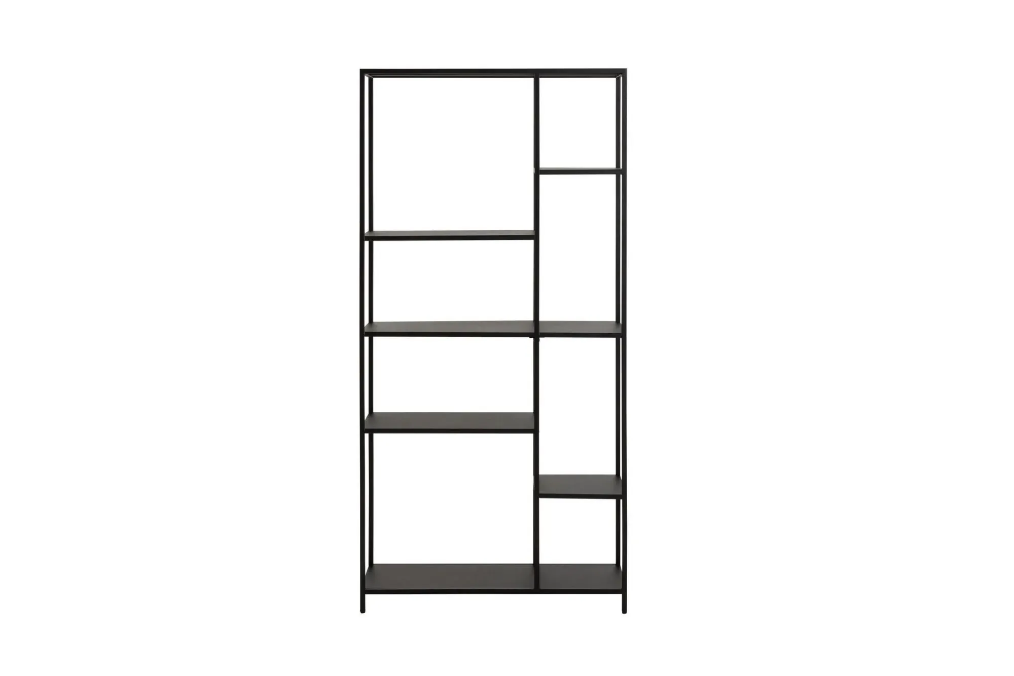 Bibliothèque scandinave en métal noir 6 tablettes