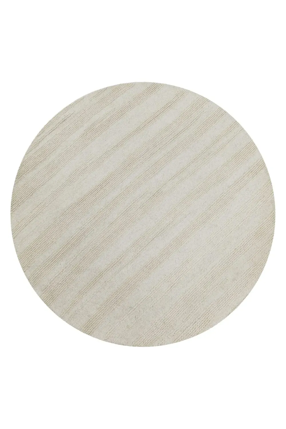 Tapis rond  tufté main crème 180 cm