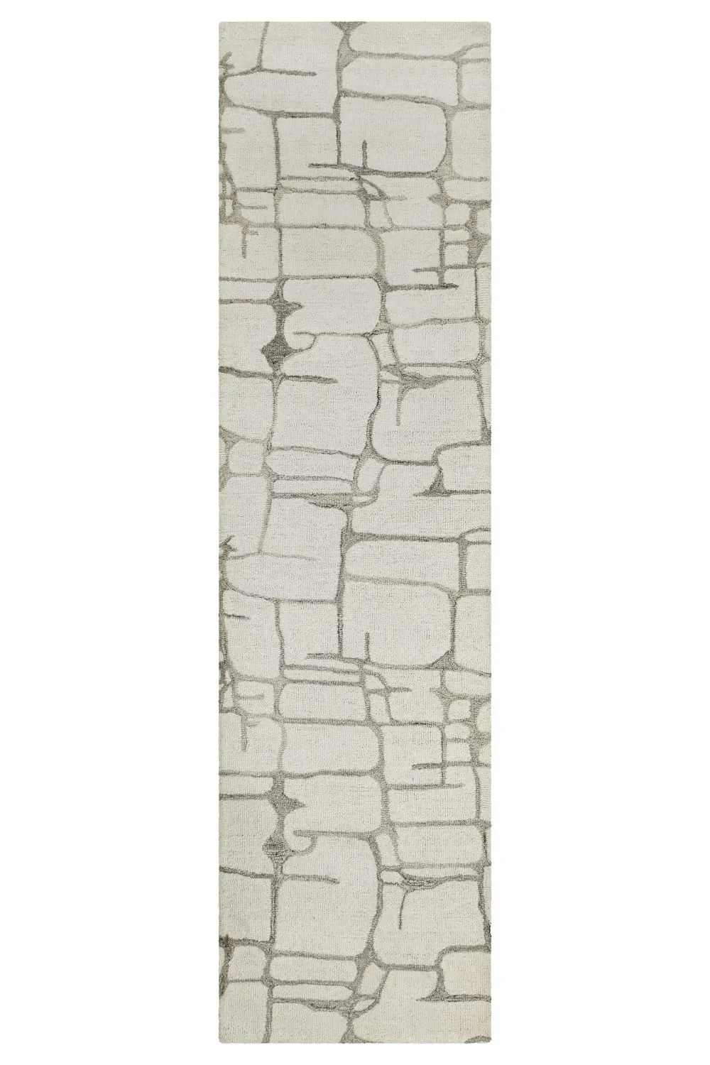Tapis pure laine tufté main crème 80x230