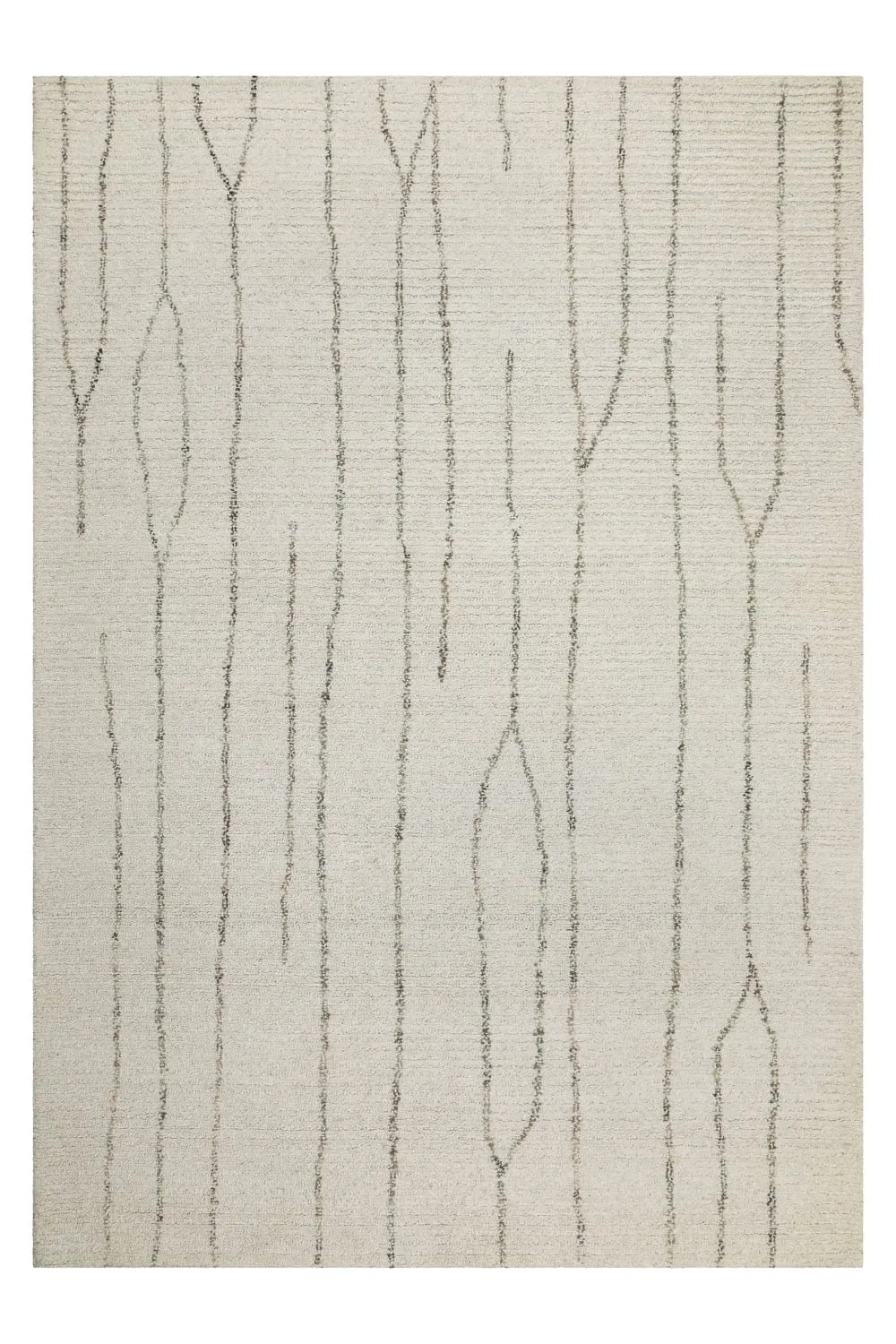 Tapis pure laine tufté main crème 140x200