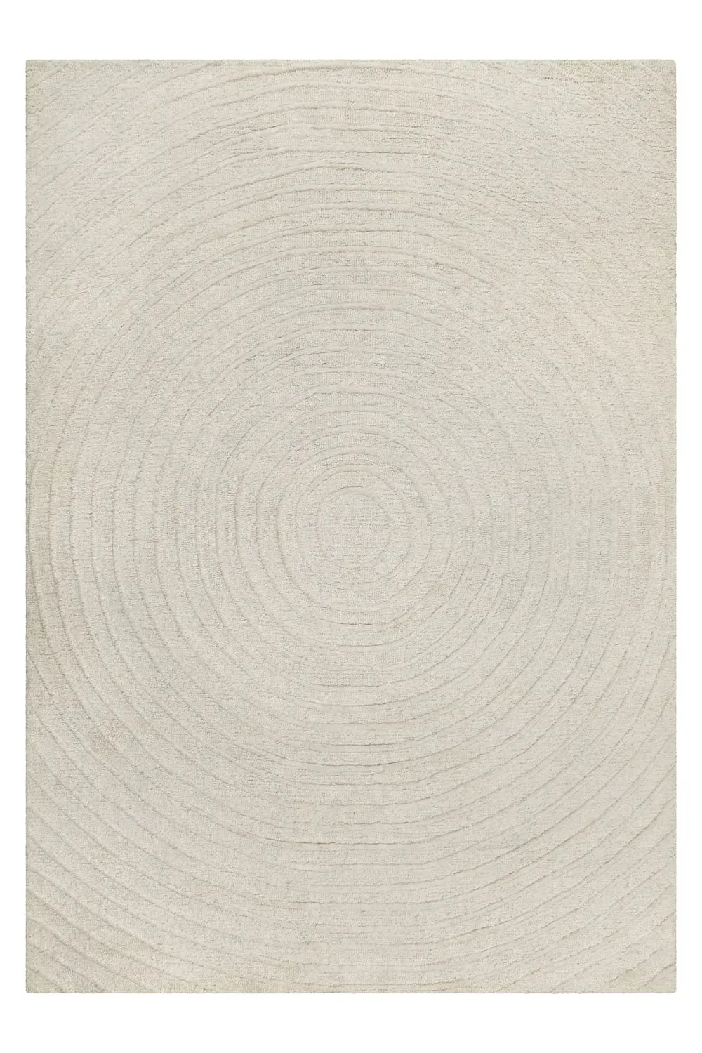 Tapis pure laine tufté main crème 110x170