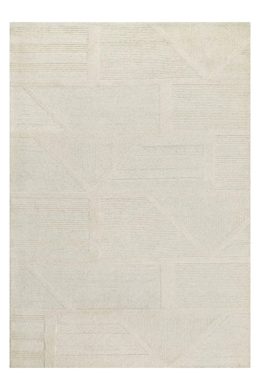 Tapis pure laine tufté main crème 200x300