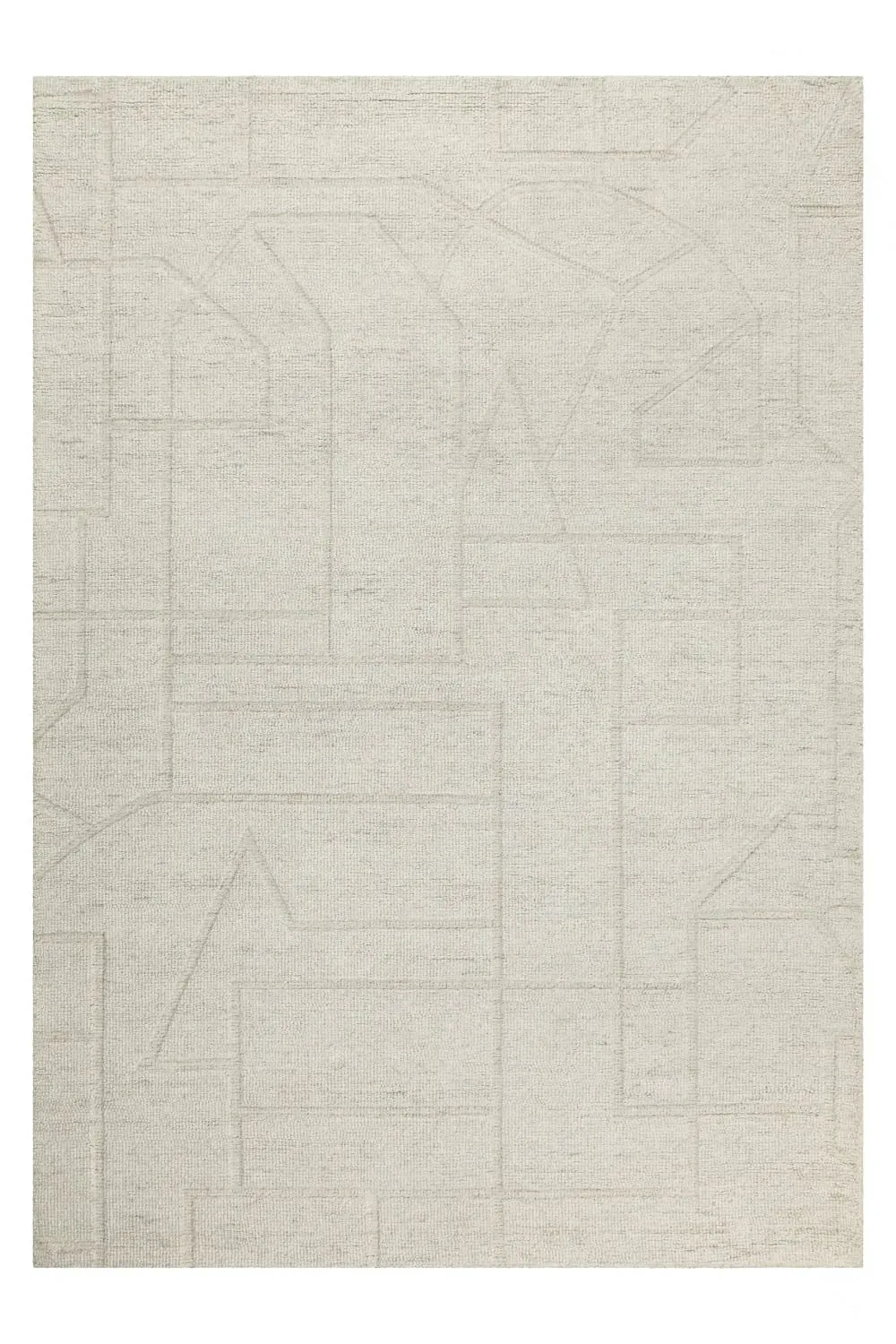 Tapis  tufté main crème 70x140