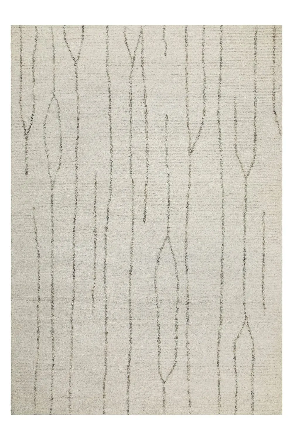 Tapis pure laine tufté main crème 160x230