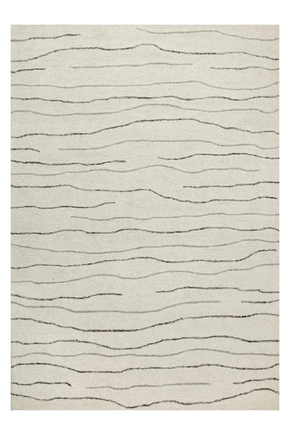 Tapis pure laine tufté main crème 140x200