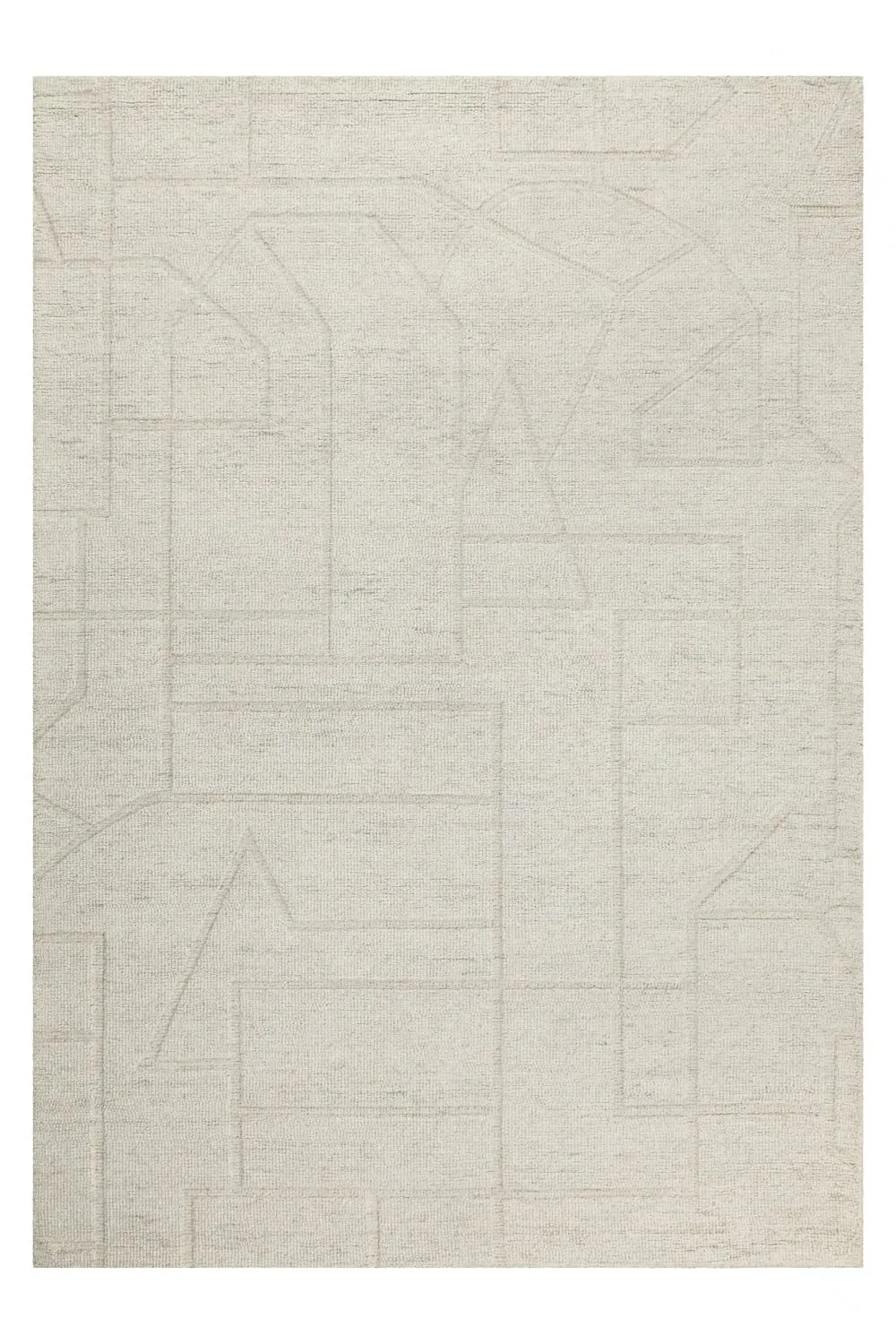Tapis  tufté main crème 140x200