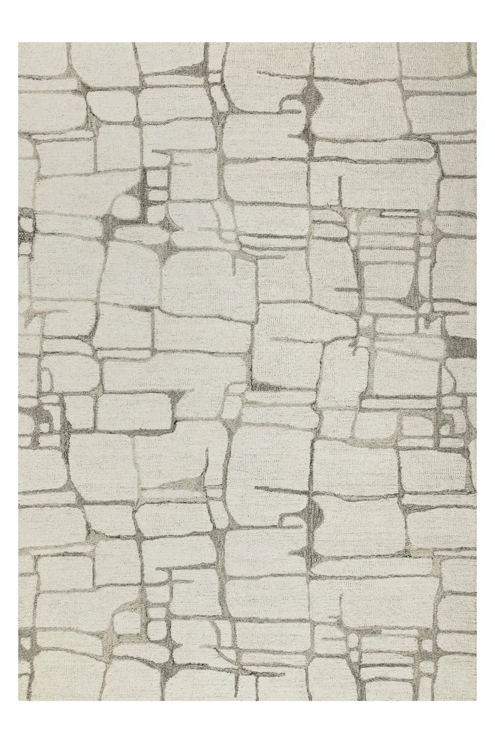 Tapis pure laine tufté main crème 160x230
