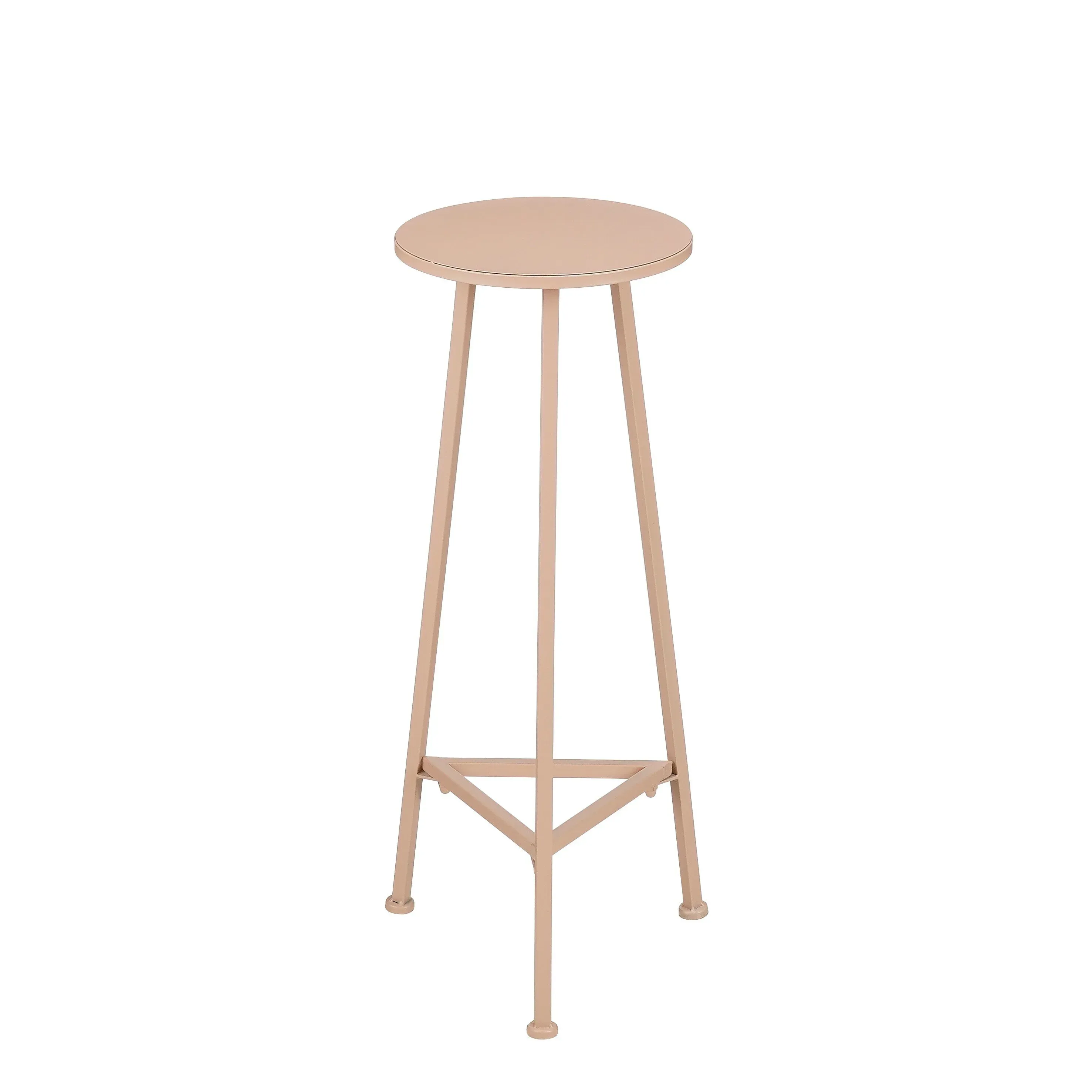 Table à plantes en métal rose pâle H80