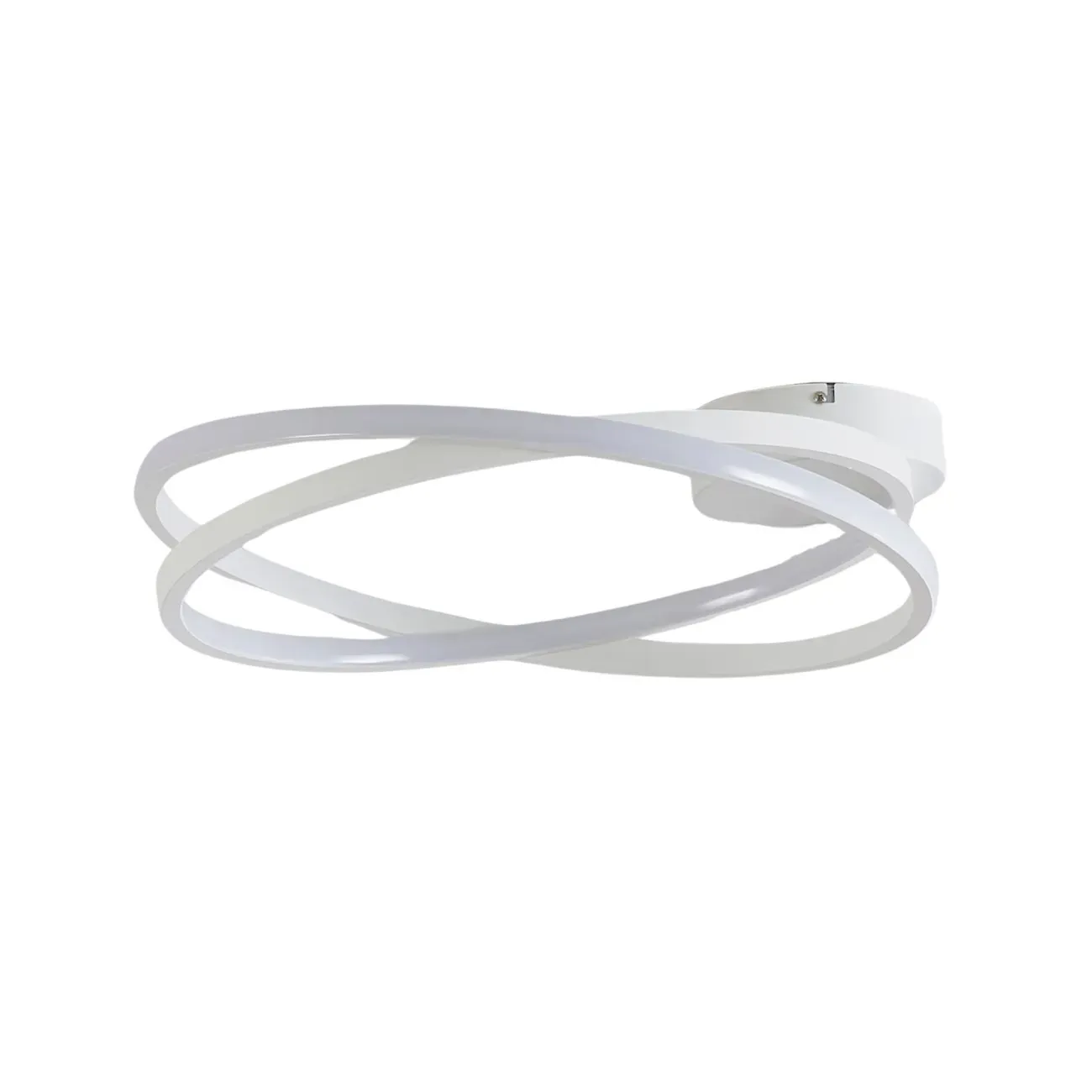 Plafonnier en aluminium, fer et pvc Blanc 50.8 cm