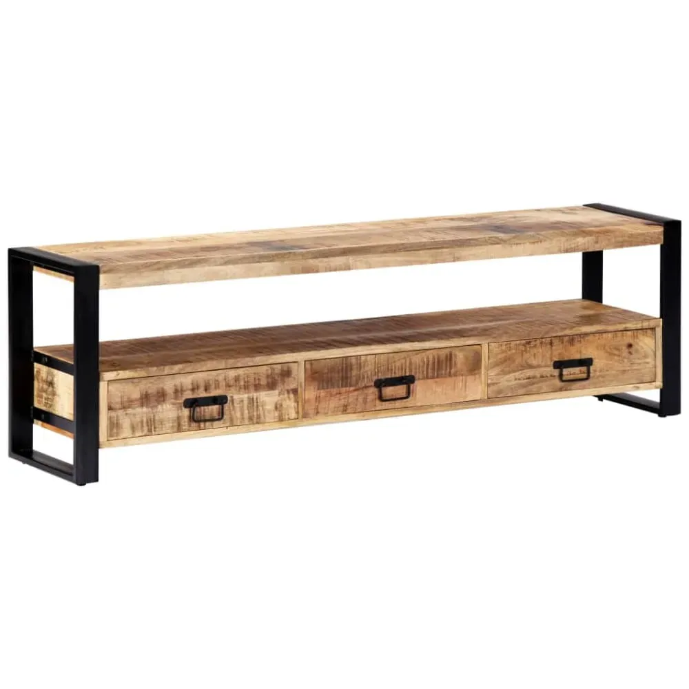 Meuble TV design en bois marron 150 x 30 x 45 cm