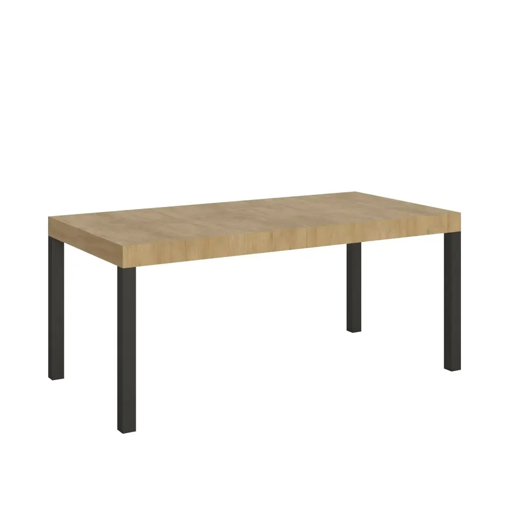Table extensible 90x180/440 cm effet bois chêne nature