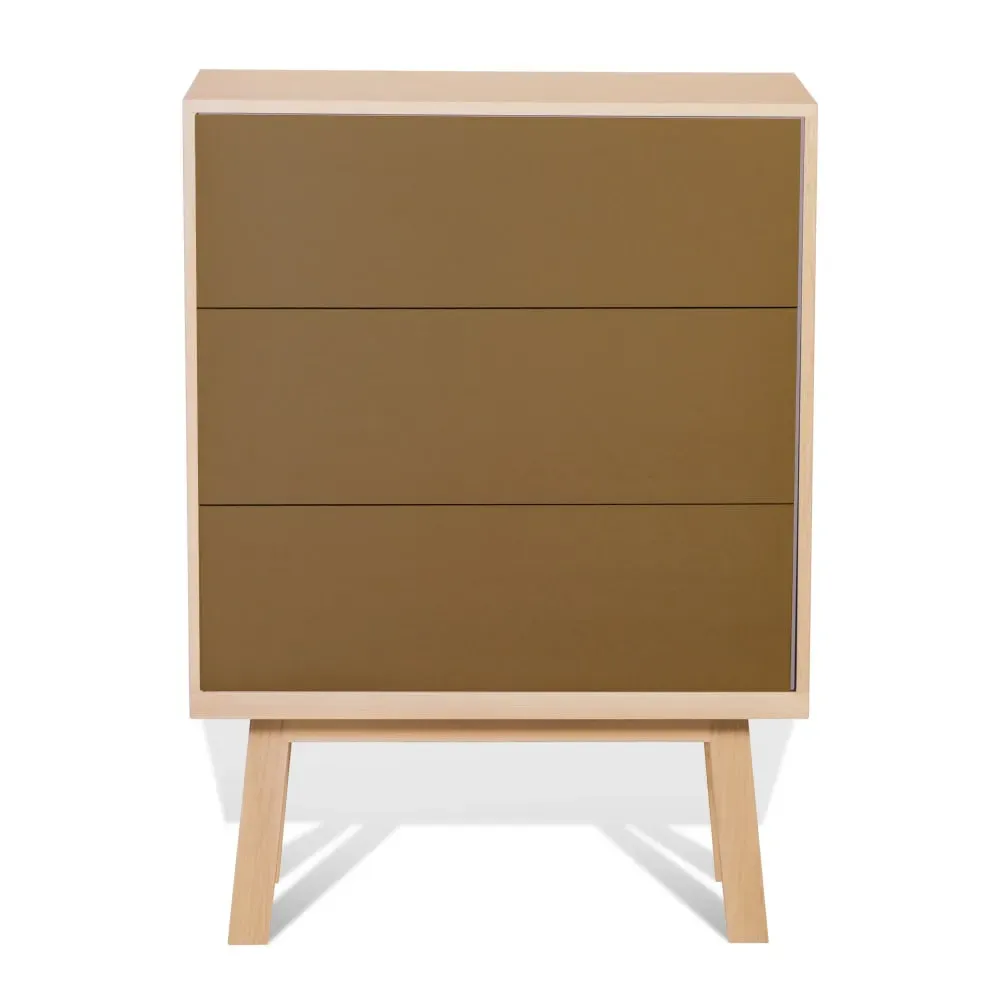 Commode 3 tiroirs de 90 cm de large, en frêne