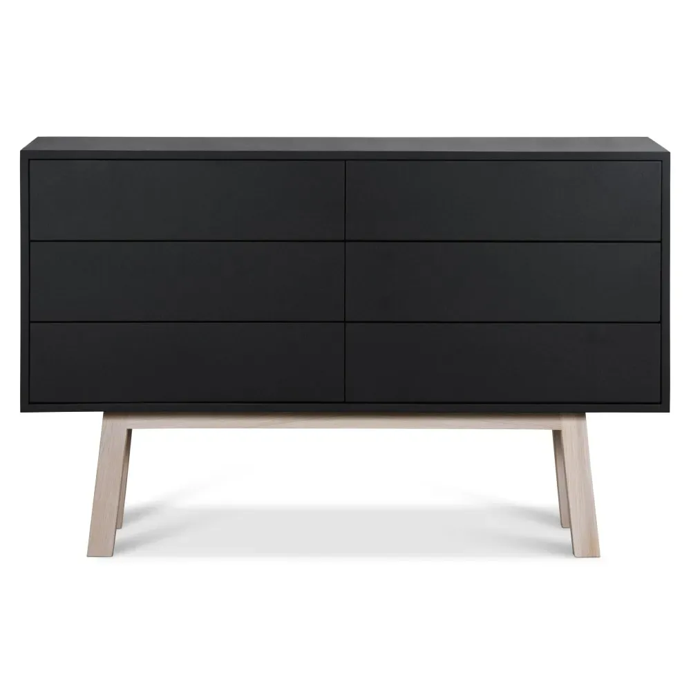 Commode 6 tiroirs en chêne, 150 cm