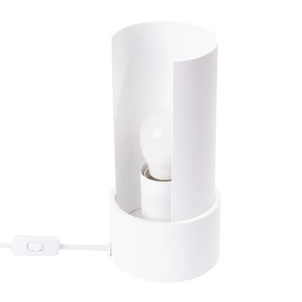 Lampe de bureau acier blanc H 21 cm