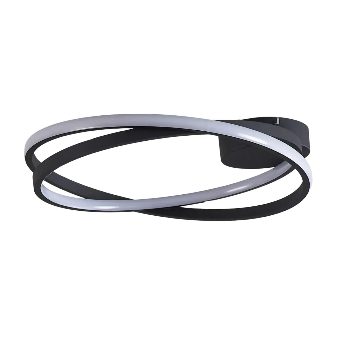 Plafonnier en aluminium, fer et pvc Noir 50.8 cm