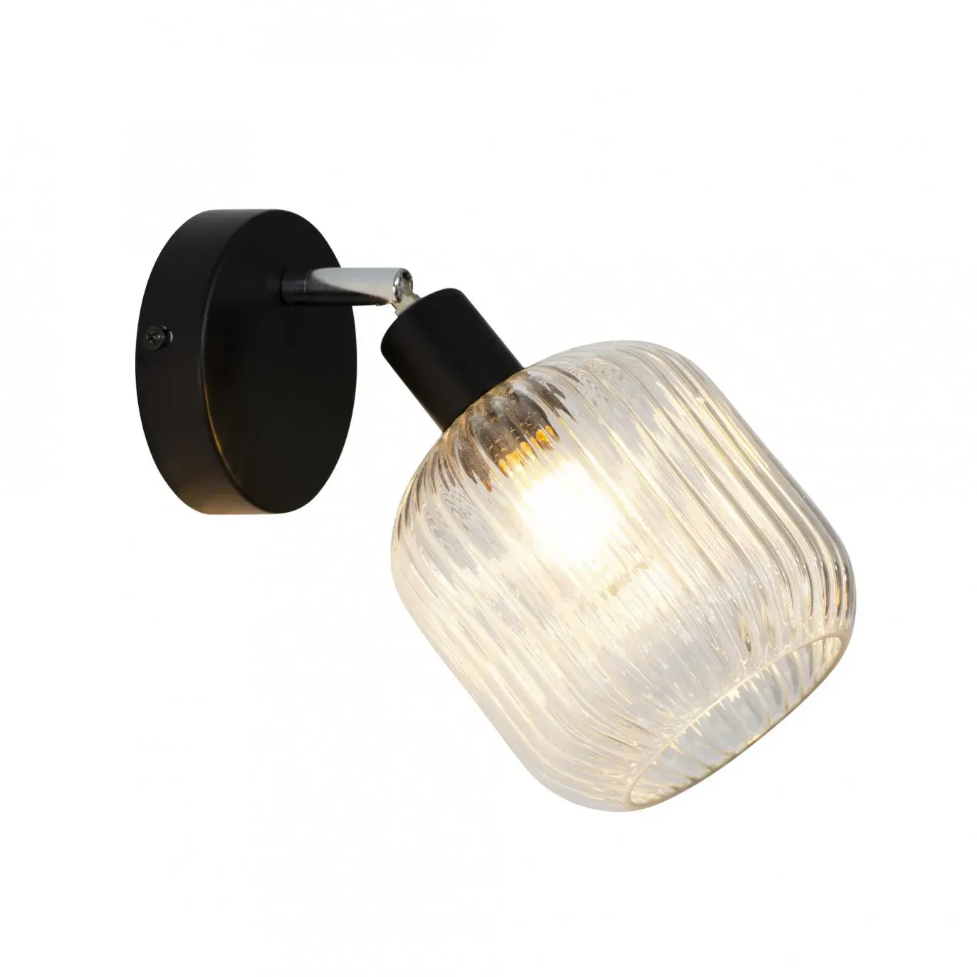 Applique murale en verre transparent