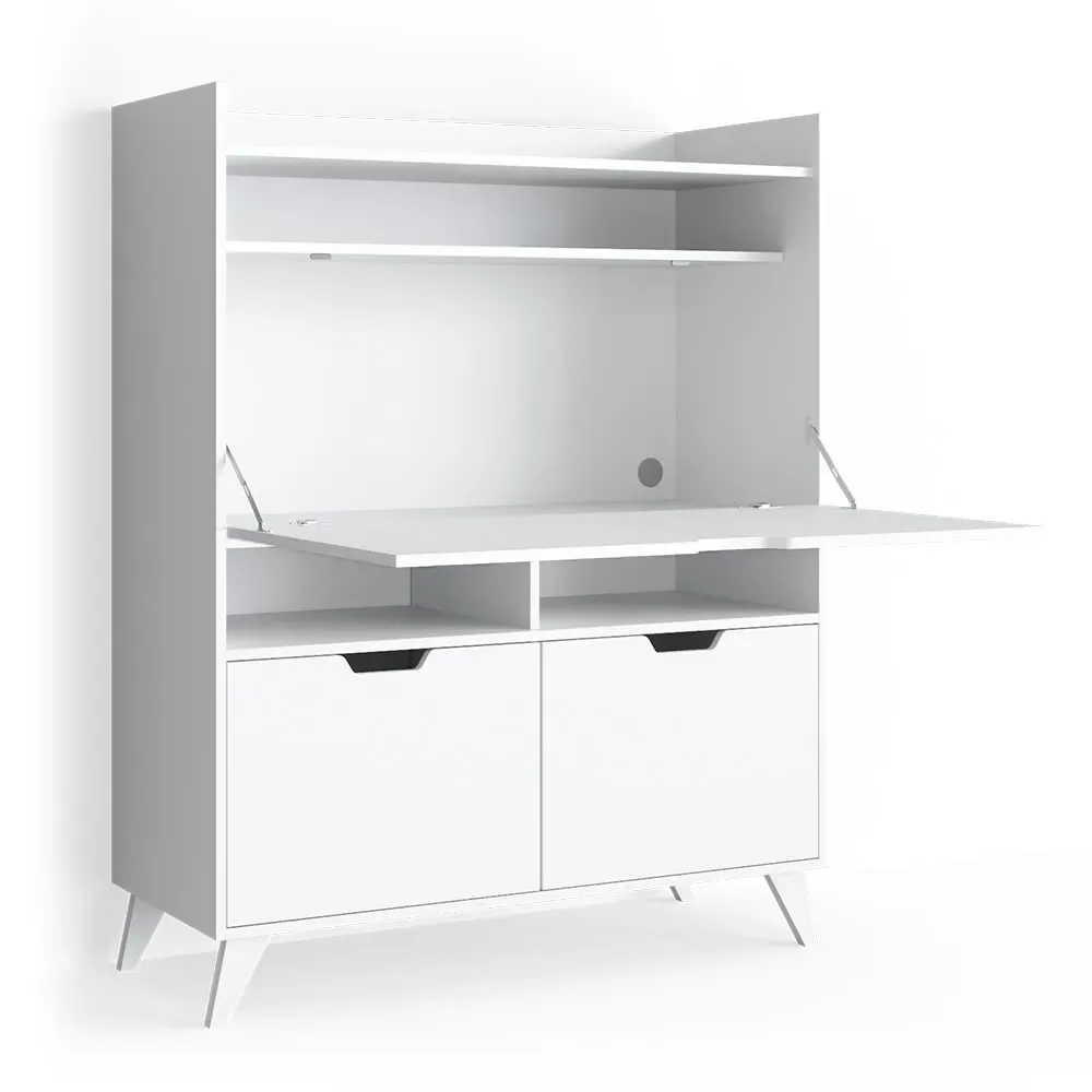 Secrétaire bureau , Blanc 110 x 140cm