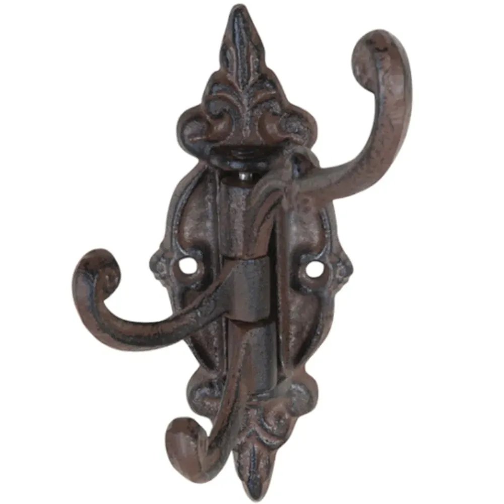 Crochet porte pivotant 3 crochets fonte