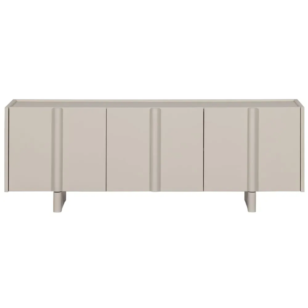 Meuble tv 3 portes en bois de pin, gris