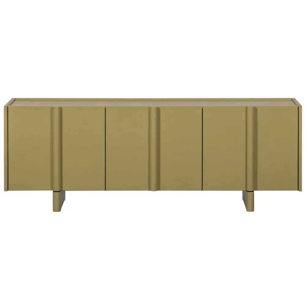 Meuble tv 3 portes en bois de pin vert