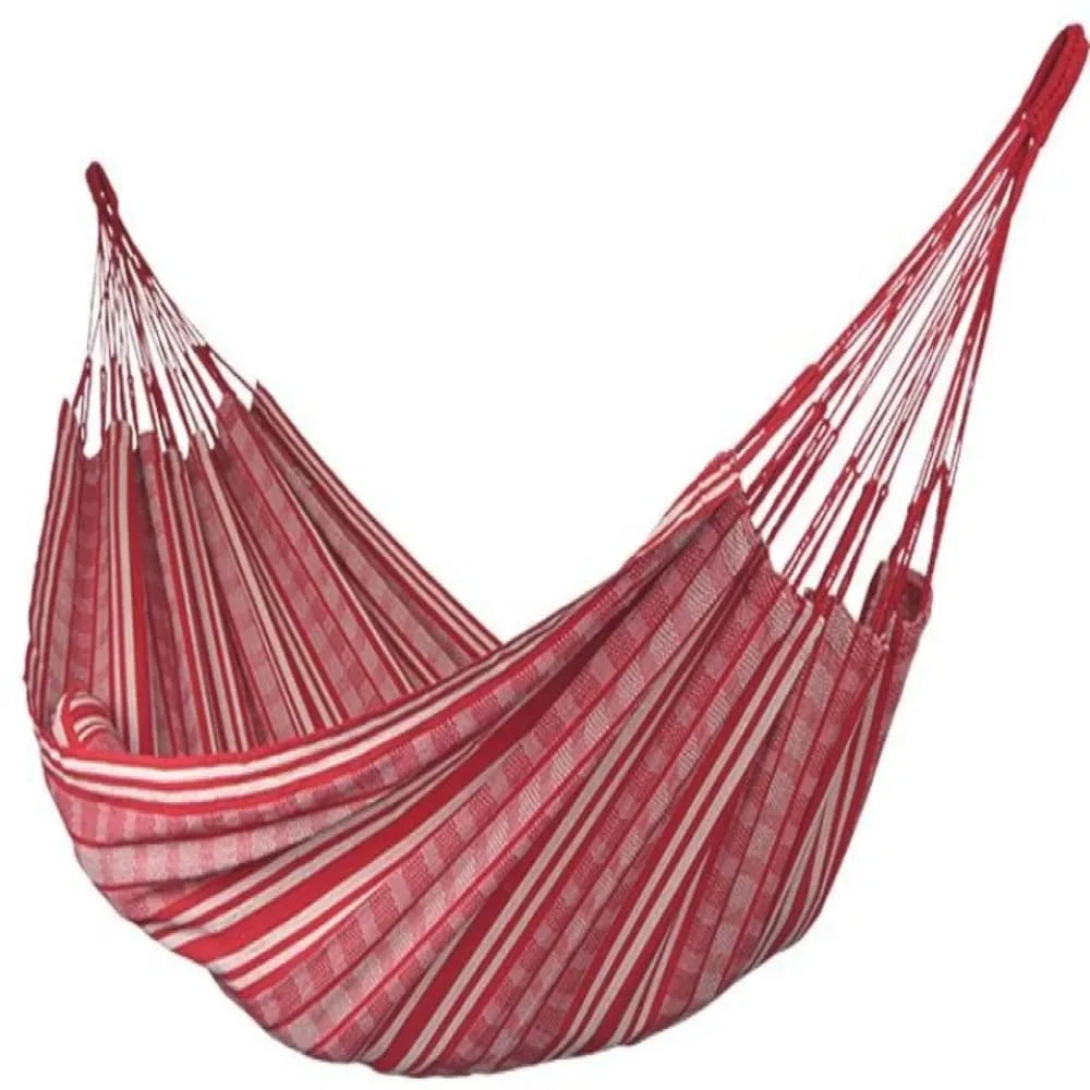 Hamac XL en coton rouge et blanc