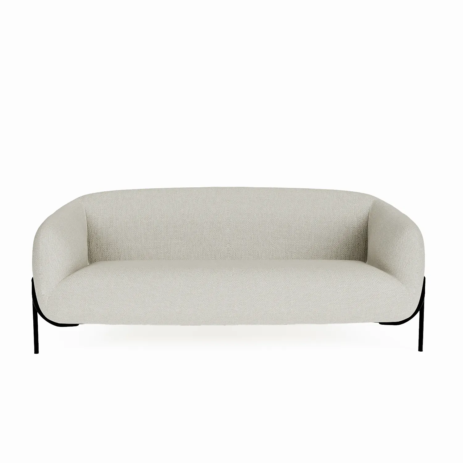 Canapé design arrondi tissu chenille