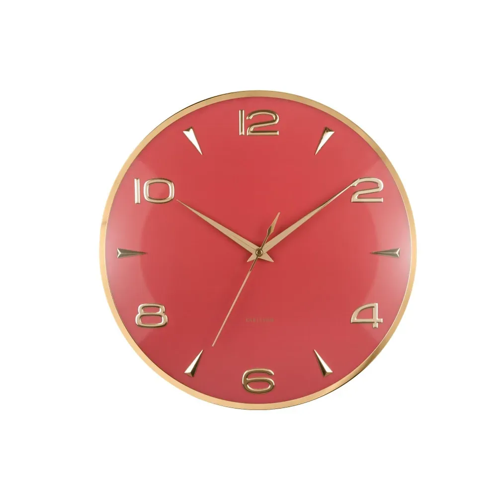 Horloge murale fer rouge 40.6x5x40.6cm