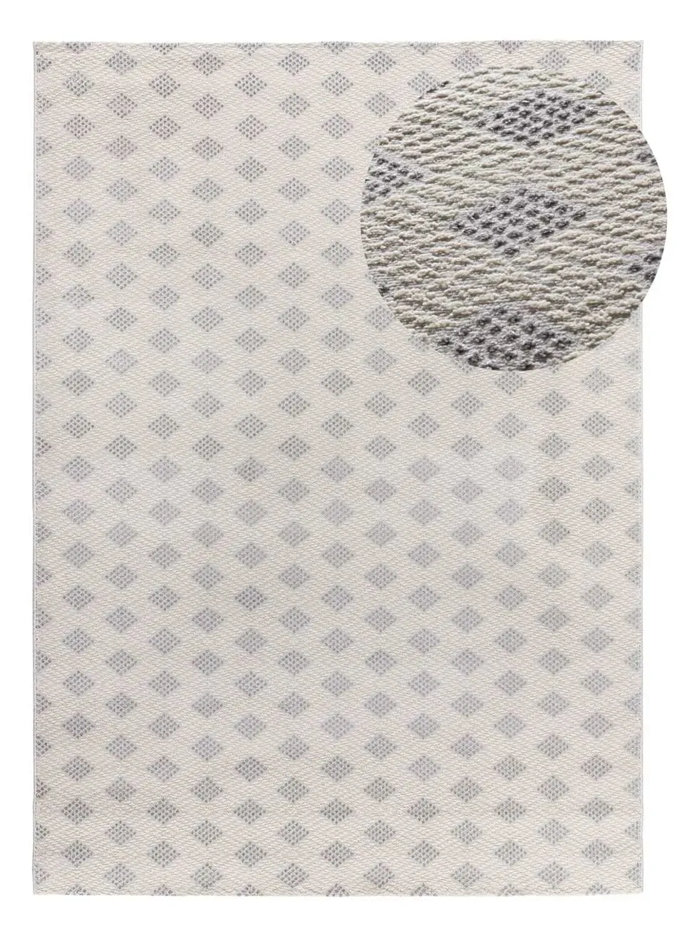 Tapis à relief gris clair 133x190 cm