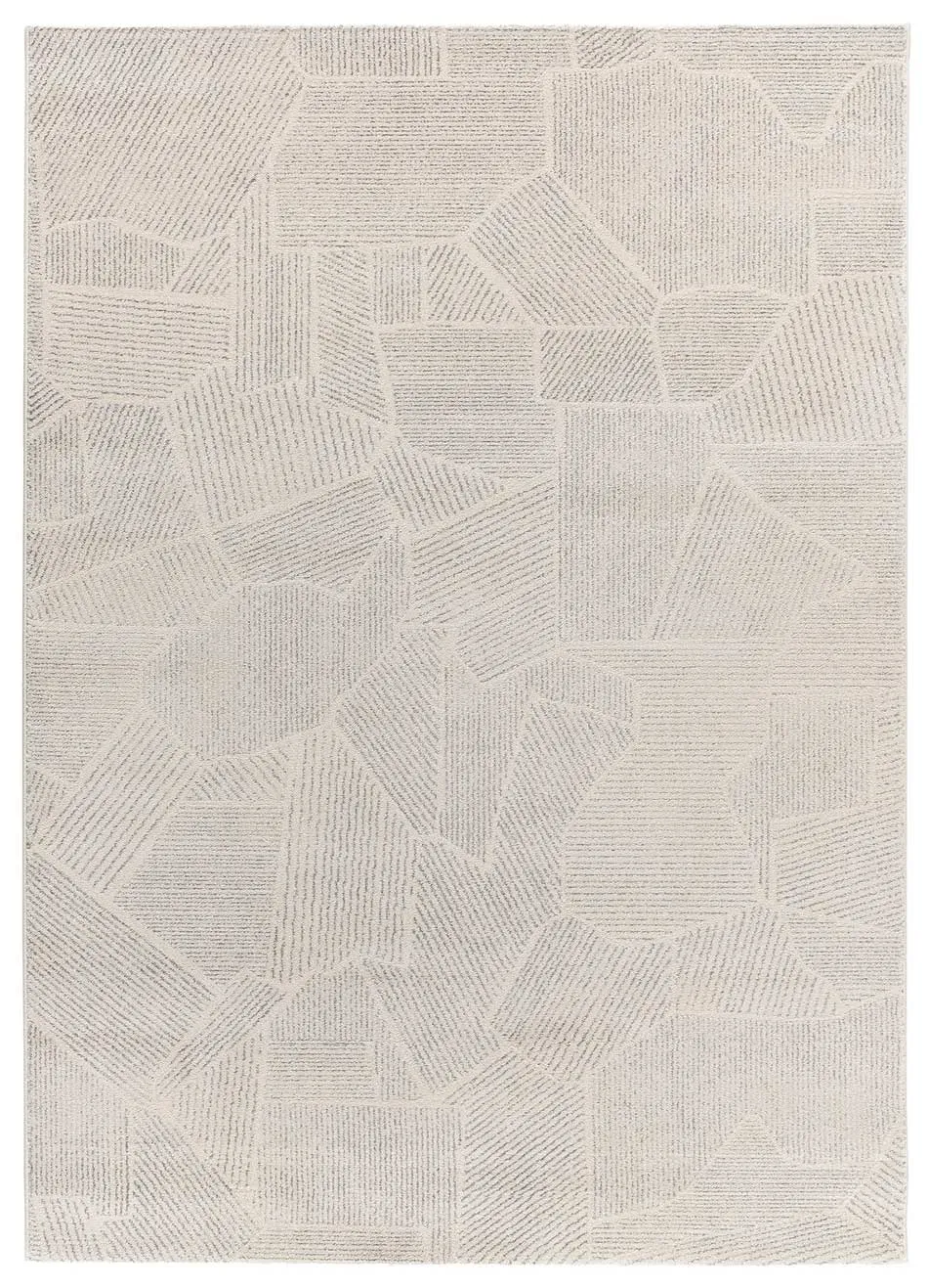 Tapis abstrait crème/gris 133x190 cm