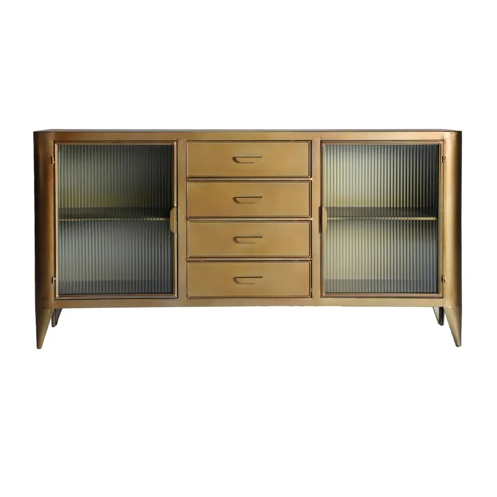 Buffet en fer doré vieux 160x40x80 cm