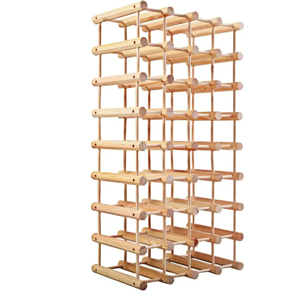 Porte-bouteilles en pin pour 40 bouteilles 85 x 44 x 24 cm