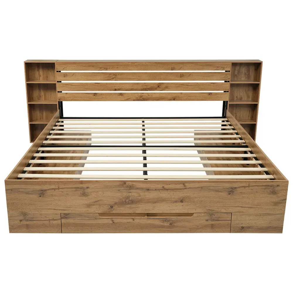 Lit queen en MDF avec éclairage LED