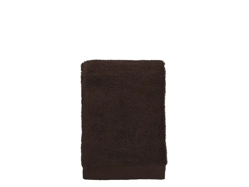 Serviette en coton bio brun café 50x100 cm