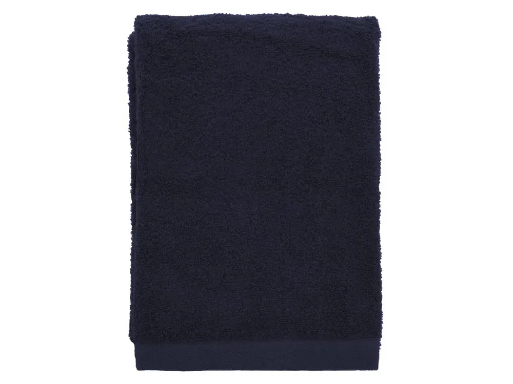 Serviette en coton bio bleu marine 70x140 cm