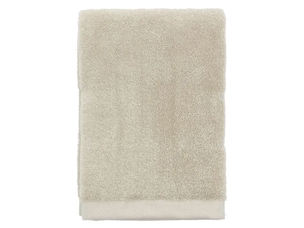Serviette en coton bio beige 70x140 cm