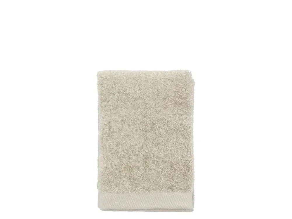 Serviette en coton bio beige 50x100 cm