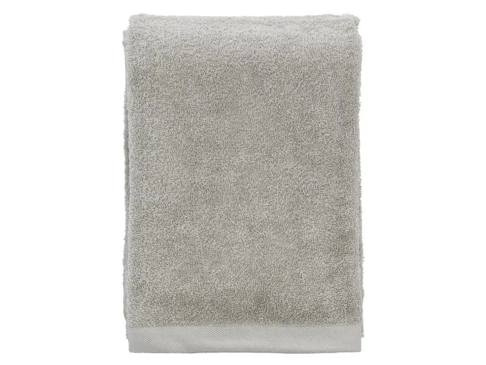 Serviette en coton bio gris clair 70x140 cm