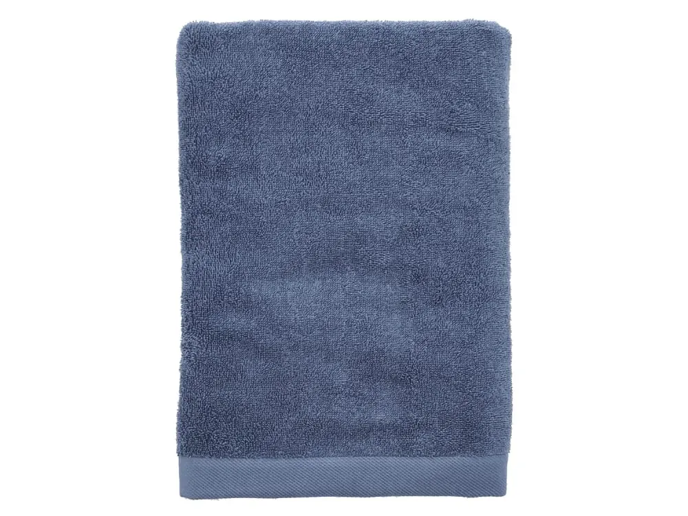 Serviette en coton bio bleu 70x140 cm