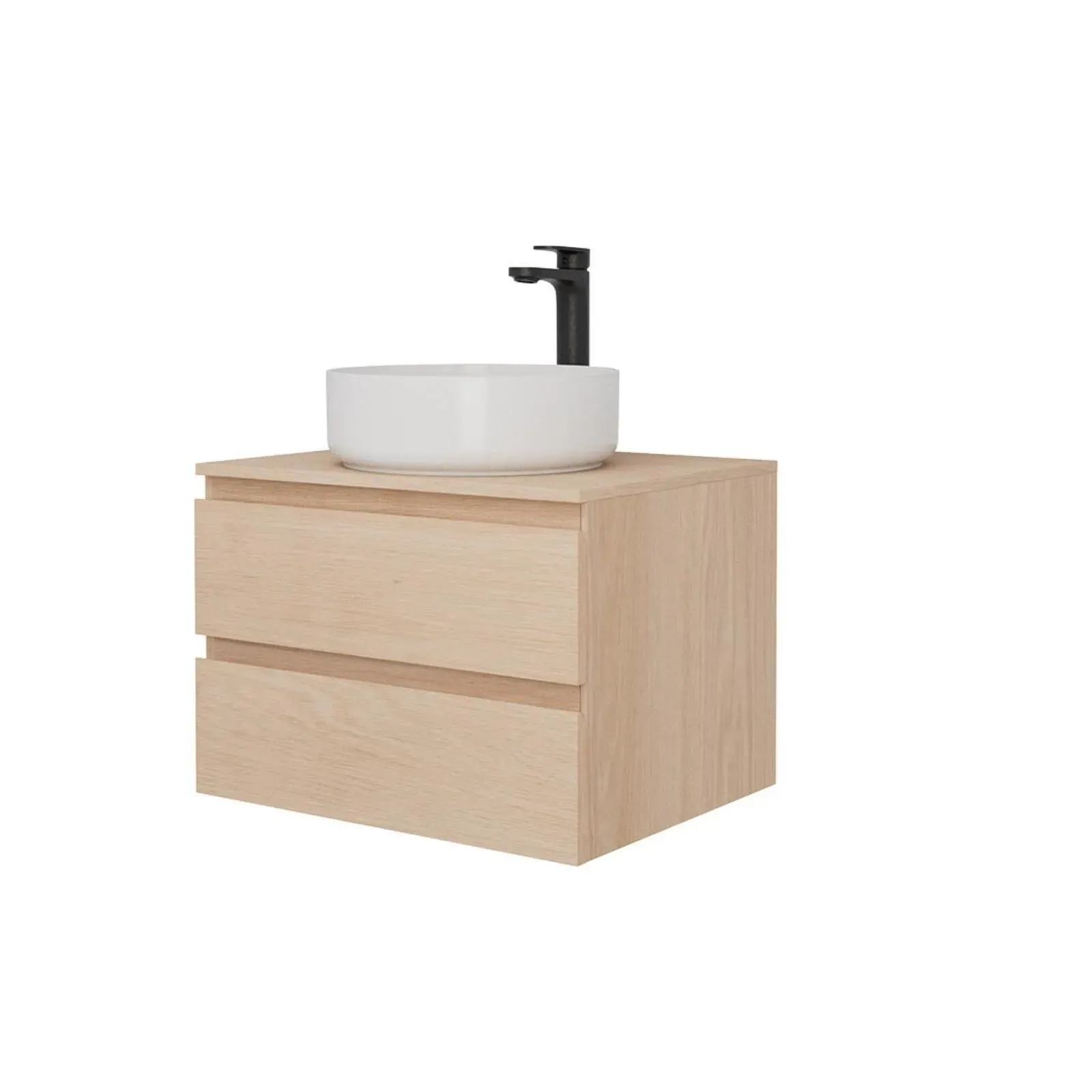 Ensemble meuble simple vasque  60 cm + vasque + robinet